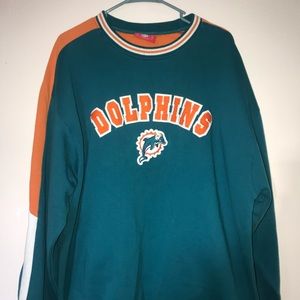 Embroider Miami dolphins crewneck xxl